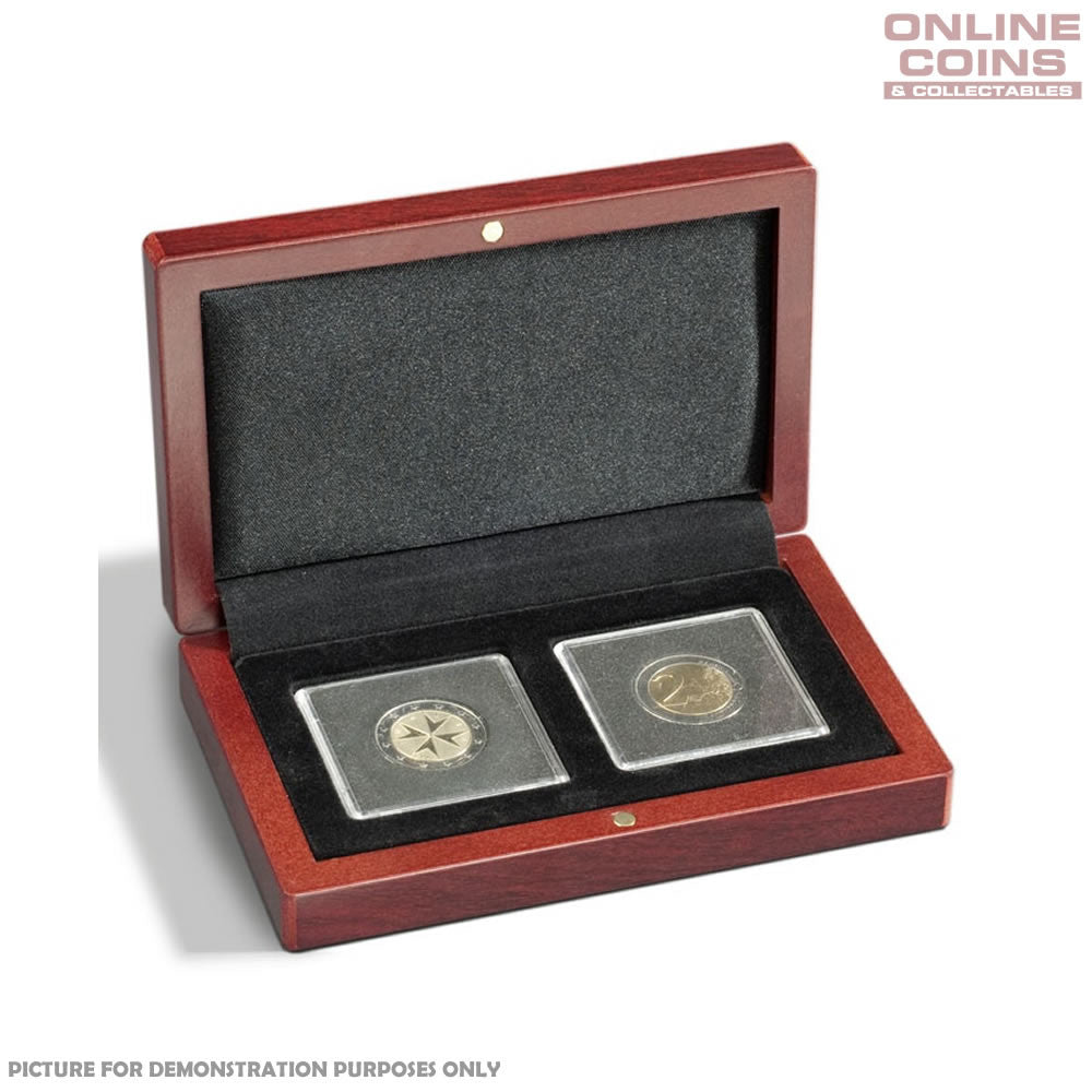 Lighthouse Volterra Timber Coin Presentation Case for Two Quadrums Capsules